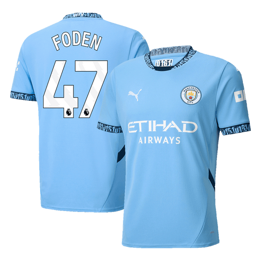 Tricouri Fotbal Manchester City FODEN #47 Acasă 2024/25 (mărime mare)