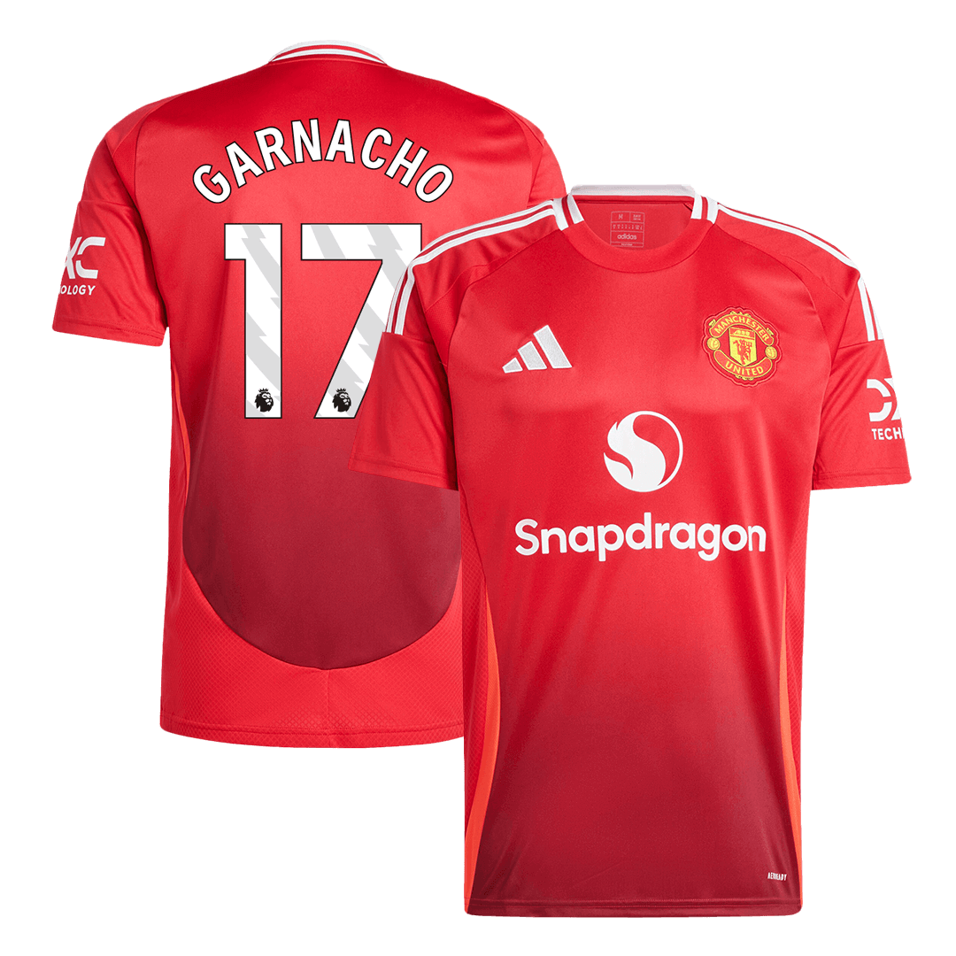 Tricouri Fotbal Manchester United GARNACHO #17 Acasă 2024/25 - Super