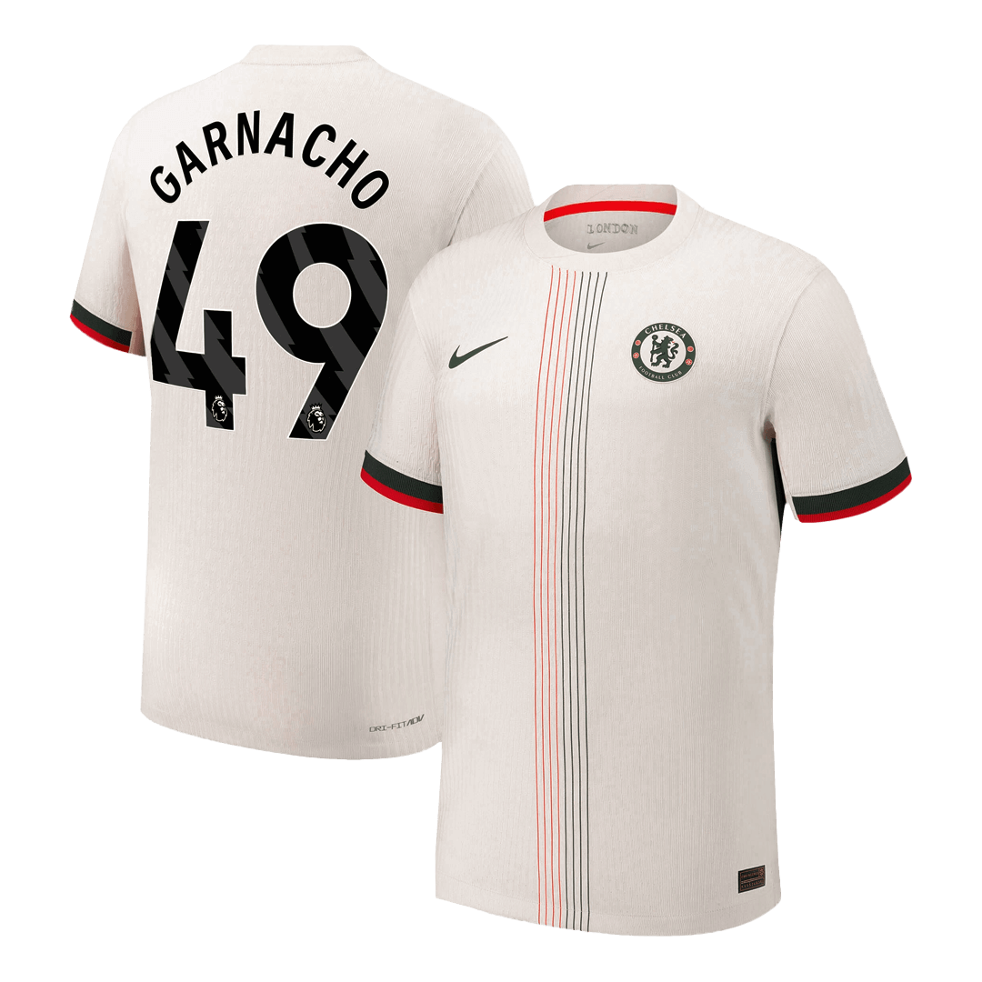 Tricouri Fotbal Chelsea GARNACHO #49 Deplasare 2025/26 Authentic