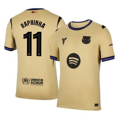 Tricouri Fotbal Barcelona RAPHINHA #11 Deplasare 2025/26 - UCL
