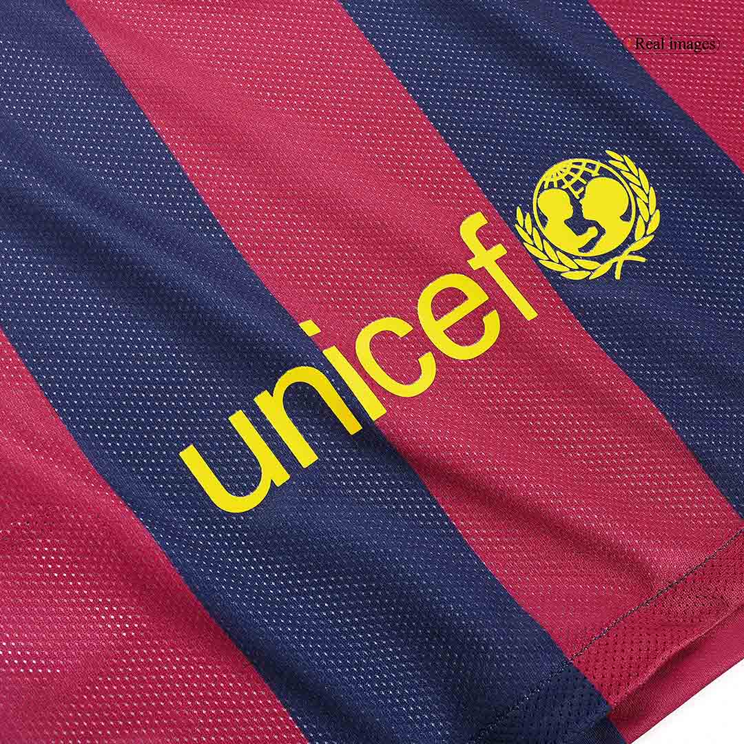 Tricouri Fotbal Vintage Barcelona MESSI #10 Acasă 2014/15