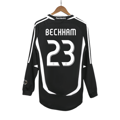 Tricouri Fotbal Vintage Real Madrid BECKHAM #23 Deplasare 2006/07 Mânecă Lungă