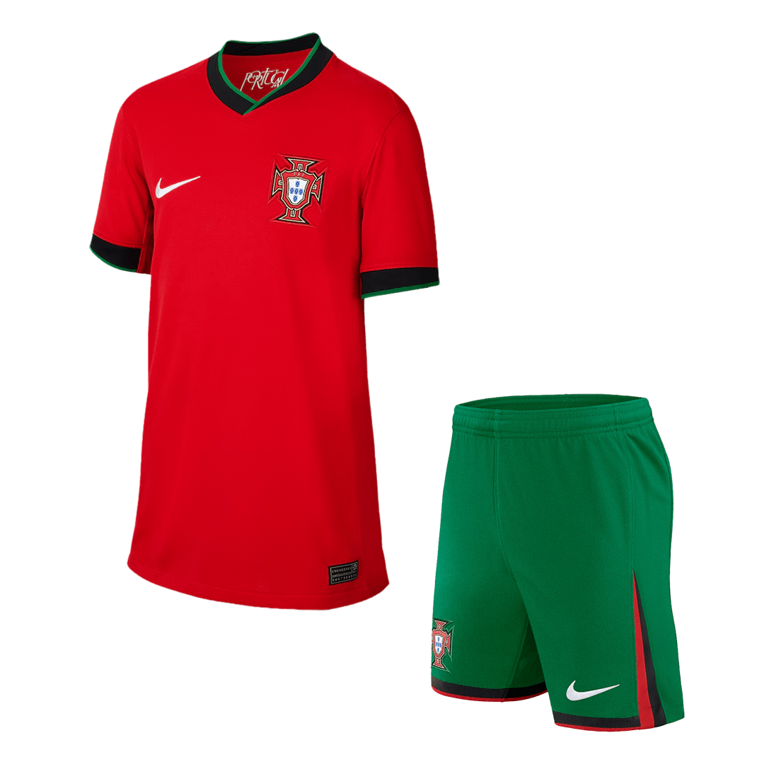 Set Tricouri Fotbal Portugalia Acasă 2024 Pentru Copii