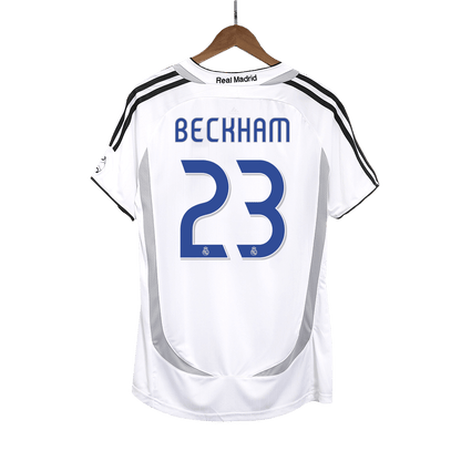 Tricouri Fotbal Vintage Real Madrid BECKHAM #23 Acasă 2006/07