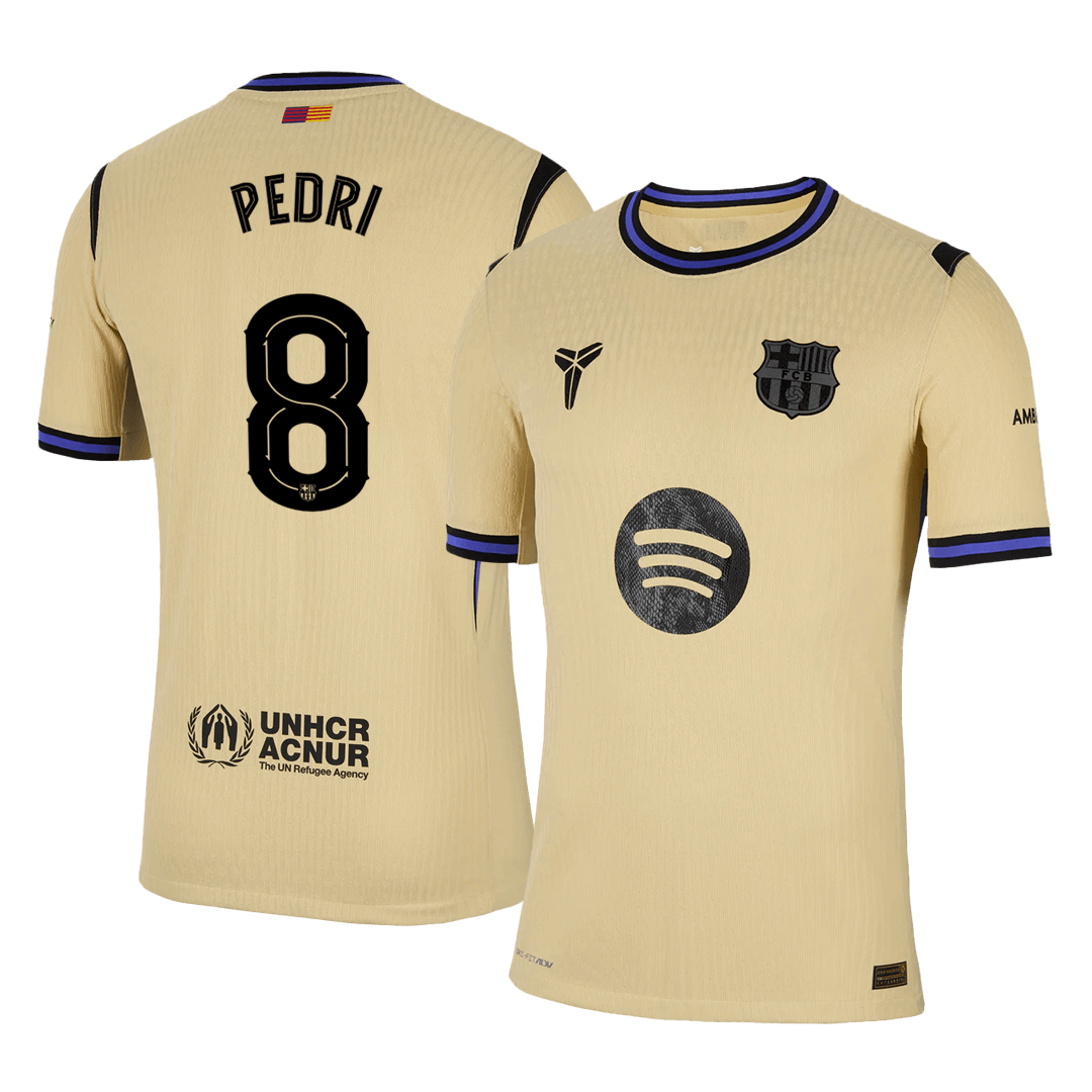 Tricouri Fotbal Barcelona PEDRI #8 Deplasare 2025/26 Authentic - UCL