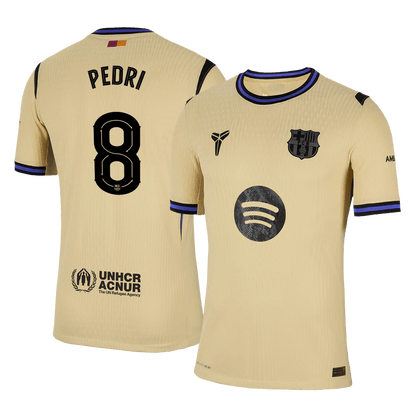 Tricouri Fotbal Barcelona PEDRI #8 Deplasare 2025/26 Authentic - UCL