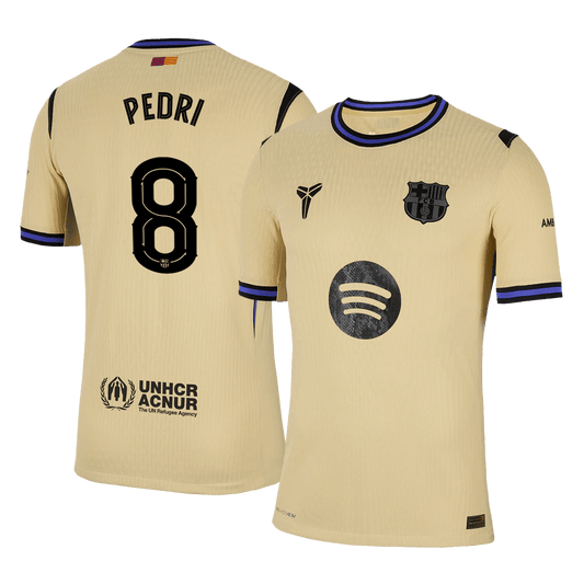 Tricouri Fotbal Barcelona PEDRI #8 Deplasare 2025/26 Authentic - UCL