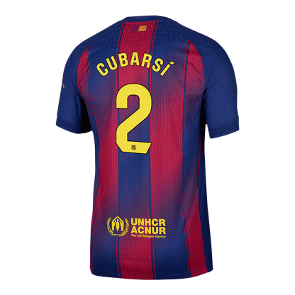 Tricouri Fotbal Barcelona CUBARSÍ #2 Acasă 2025/26 Authentic