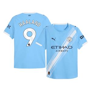 Tricouri Fotbal Manchester City HAALAND #9 Acasă 2025/26 Authentic