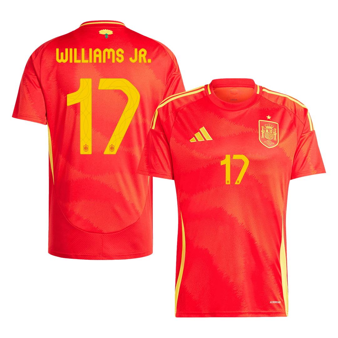 Tricouri Fotbal Spania WILLIAMS JR. #17 Acasă 2024