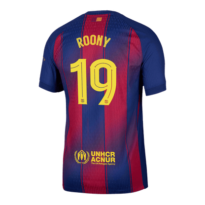 Tricouri Fotbal Barcelona ROONY #19 Acasă 2025/26 Authentic - UCL