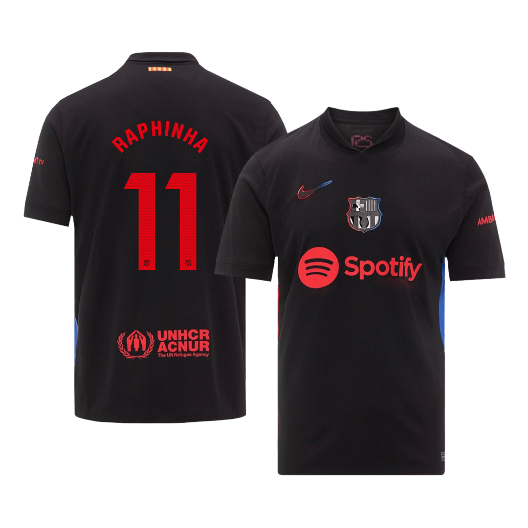 Tricouri Fotbal Barcelona RAPHINHA #11 Deplasare 2024/25 (mărime mare)