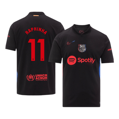 Tricouri Fotbal Barcelona RAPHINHA #11 Deplasare 2024/25 (mărime mare)