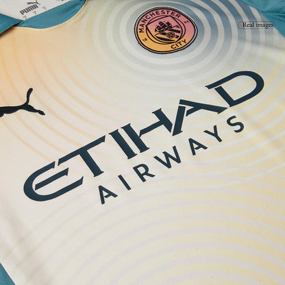 Tricouri Fotbal Manchester City RODRIGO #16 Al Patrulea 2024/25 - Definitely City (mărime mare)