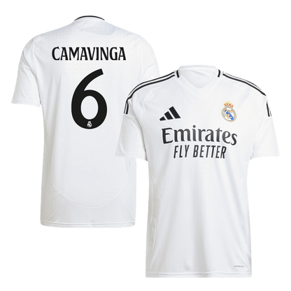 Tricouri Fotbal Real Madrid CAMAVINGA #6 Acasă 2024/25