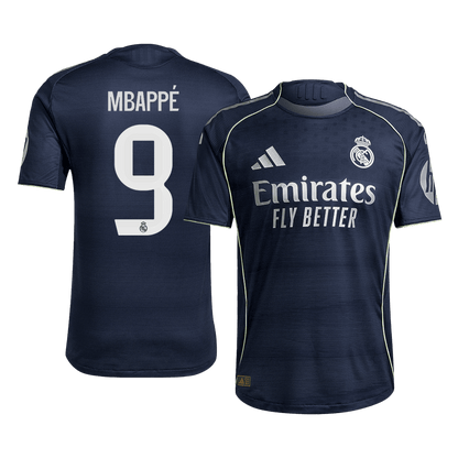 Tricouri Fotbal Real Madrid MBAPPÉ #9 Deplasare 2025/26 Authentic