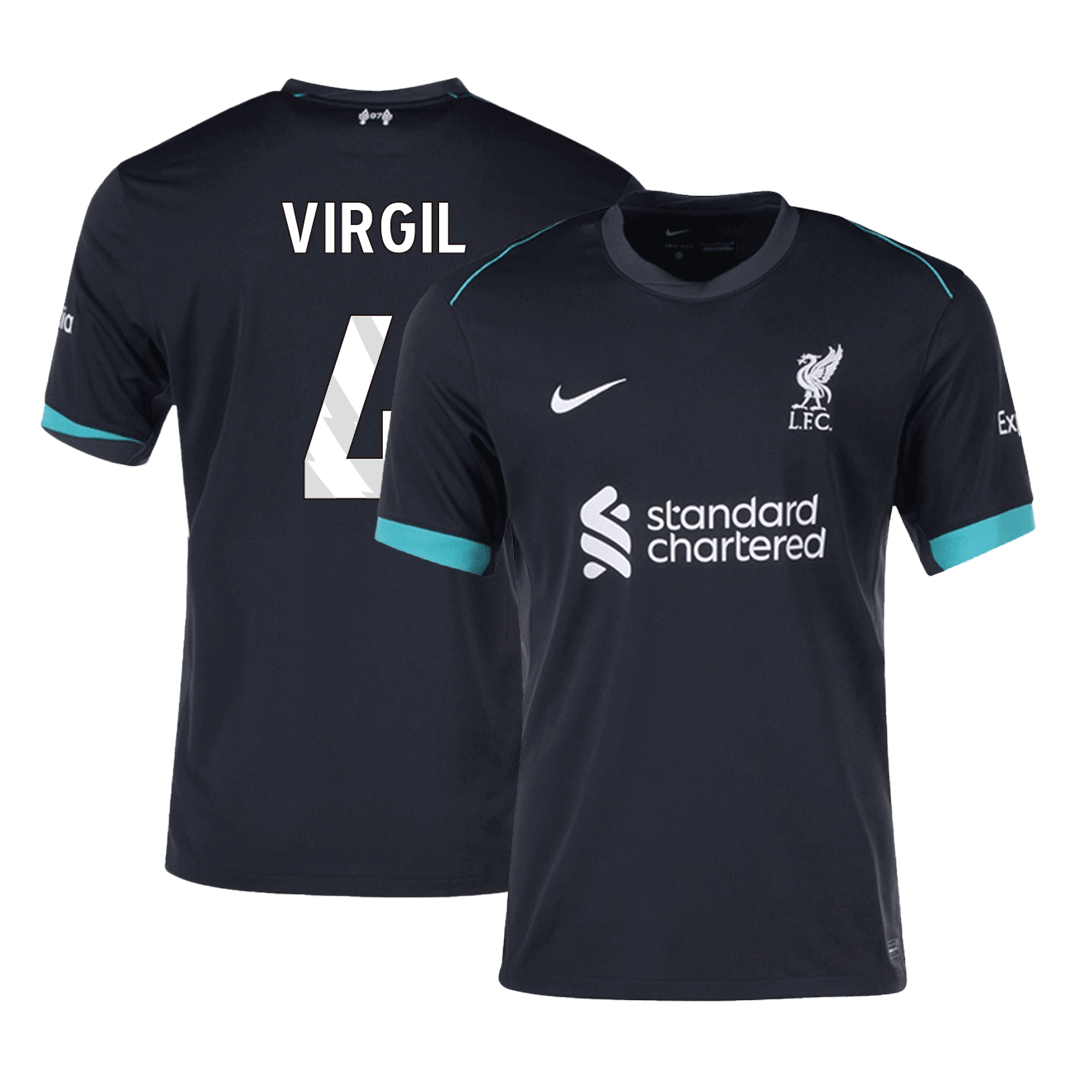 Tricouri Fotbal Liverpool VIRGIL #4 Deplasare 2024/25 (mărime mare)