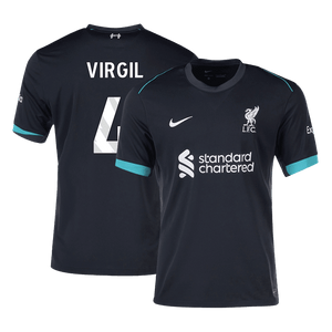 Tricouri Fotbal Liverpool VIRGIL #4 Deplasare (mărime mare)