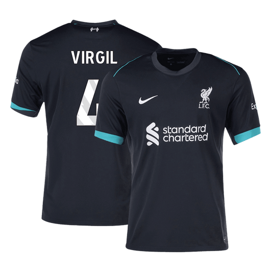 Tricouri Fotbal Liverpool VIRGIL #4 Deplasare 2024/25 (mărime mare)