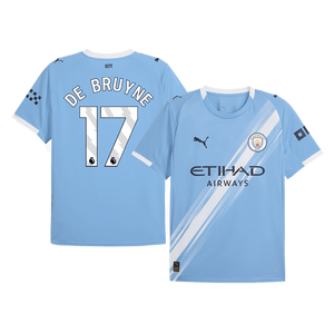 Tricouri Fotbal Manchester City DE BRUYNE #17 Acasă 2025/26 - Premium