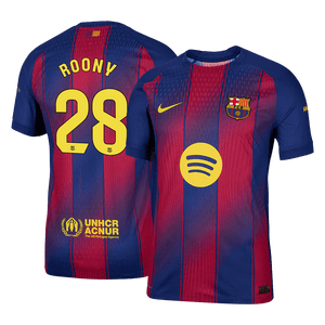 Tricouri Fotbal Barcelona ROONY #28 Acasă 2025/26 Authentic
