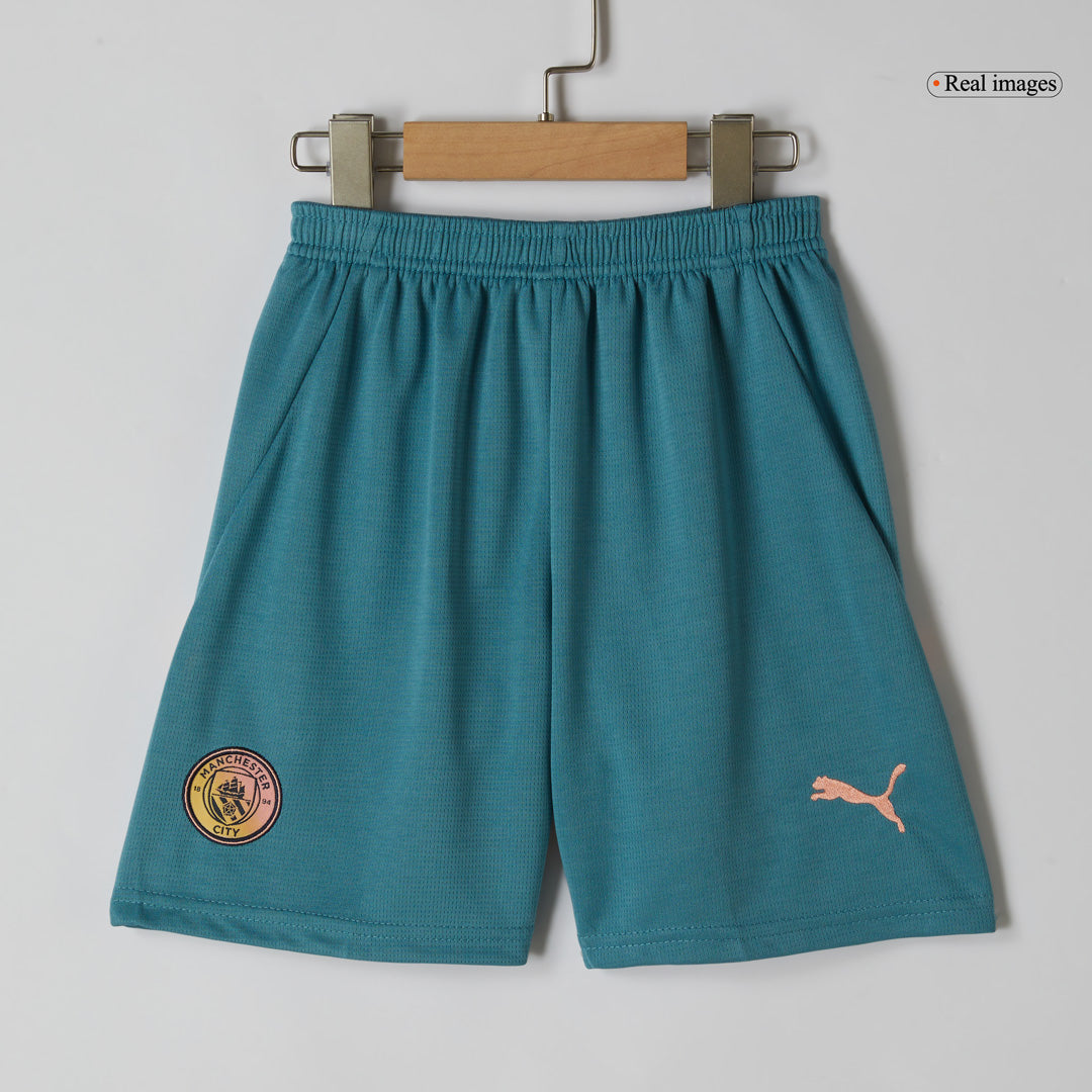 Set Tricouri Fotbal Manchester City Al Patrulea 2024/25 Pentru Copii - Definitely City