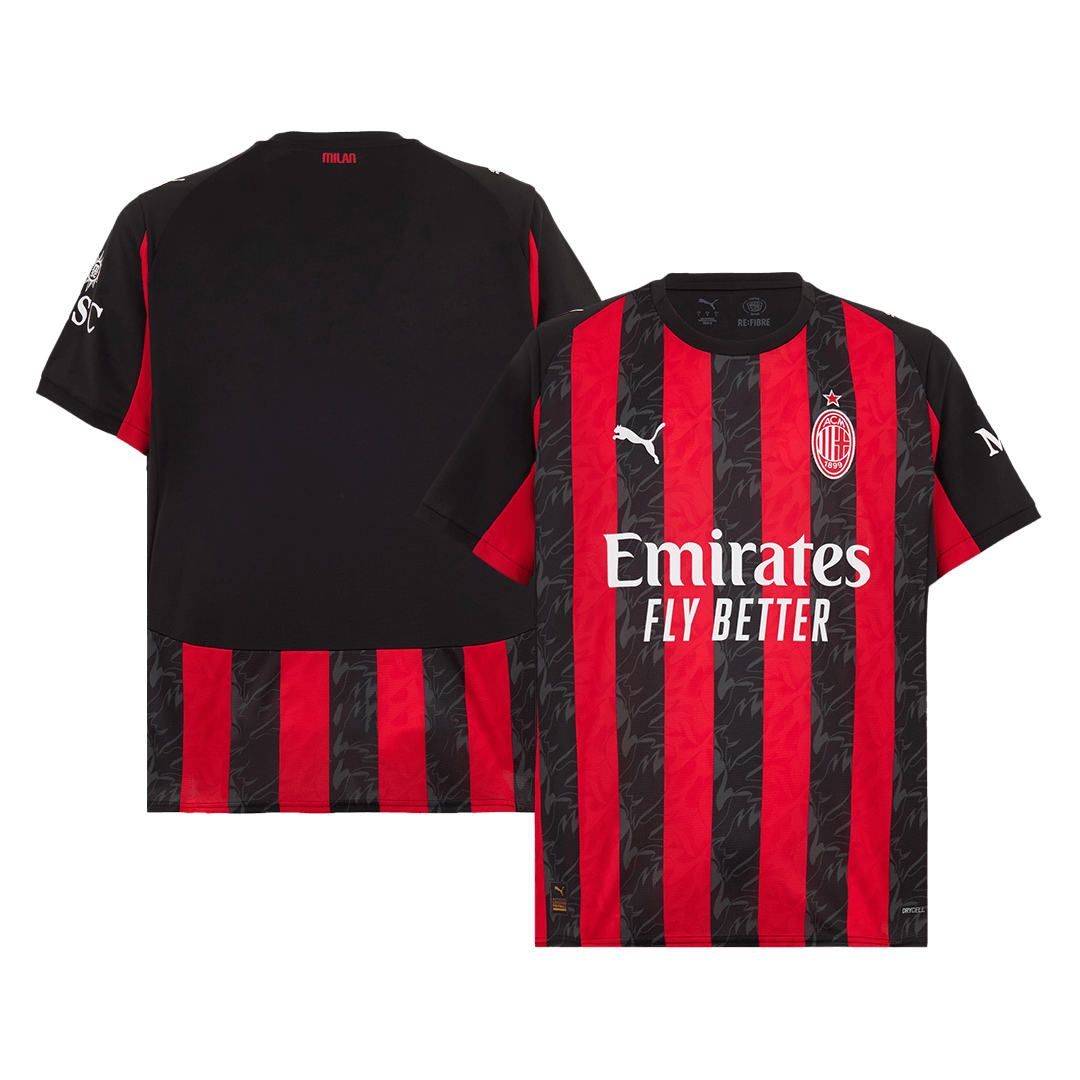 Tricouri Fotbal AC Milan Acasă 2025/26 (mărime mare) - Premium