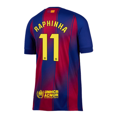 Tricouri Fotbal Barcelona RAPHINHA #11 Acasă 2025/26