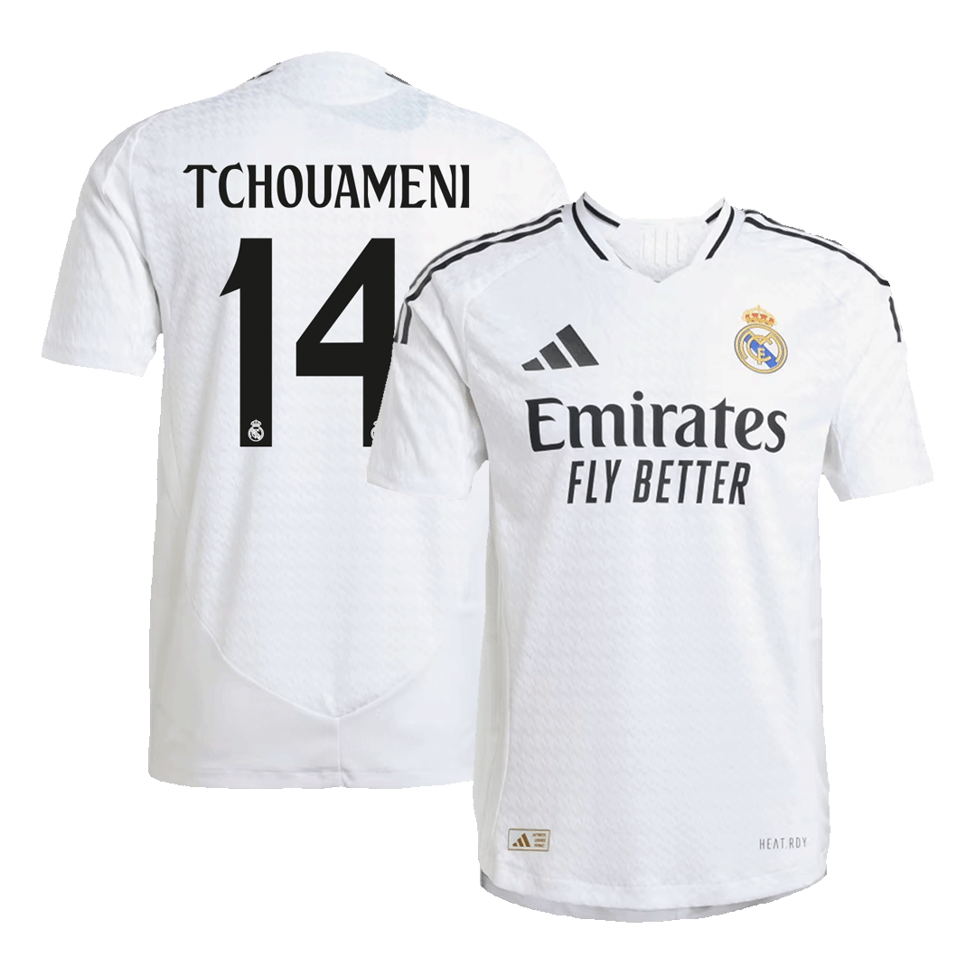 Tricouri Fotbal Real Madrid TCHOUAMENI #14 Acasă 2024/25 Authentic