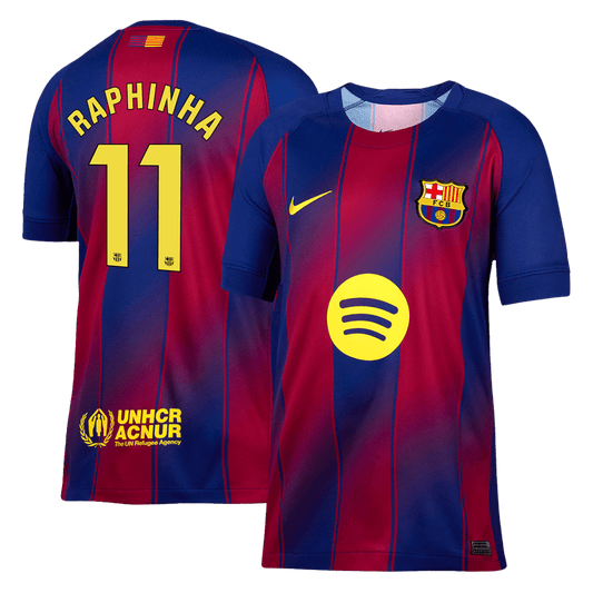 Tricouri Fotbal Barcelona RAPHINHA #11 Acasă 2025/26
