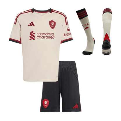 Set Tricouri Fotbal Liverpool Deplasare 2025/26 Pentru Copii