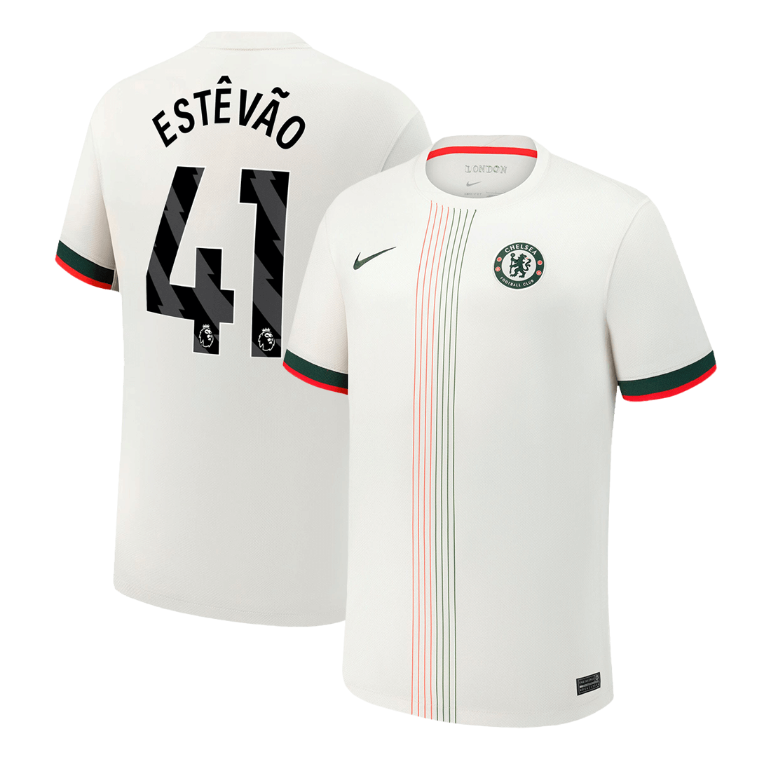 Tricouri Fotbal Chelsea ESTÊVÃO #41 Deplasare 2025/26