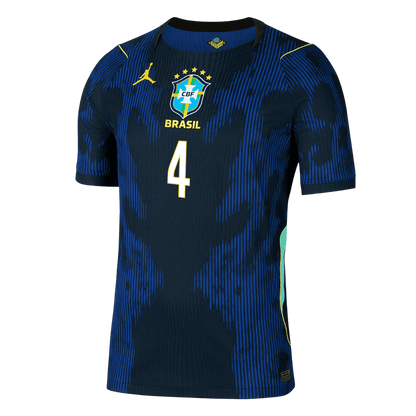Tricouri Fotbal Brazilia MARQUINHOS #4 Deplasare Cupa Mondială 2026 Authentic