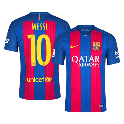 Tricouri Fotbal Vintage Barcelona MESSI #10 Acasă 2016/17