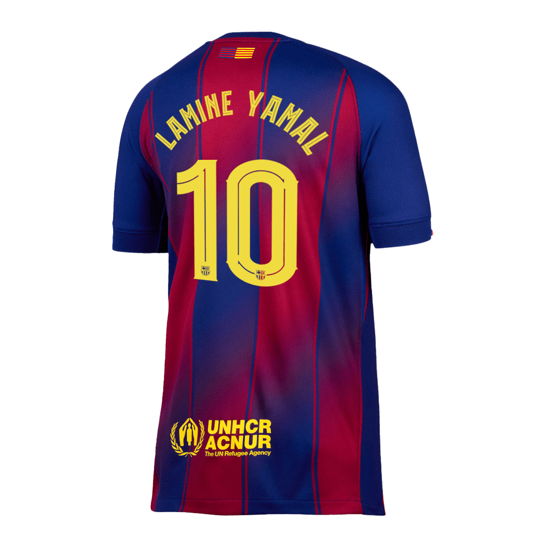 Tricouri Fotbal Barcelona LAMINE YAMAL #10 Acasă 2025/26 UCL - Premium