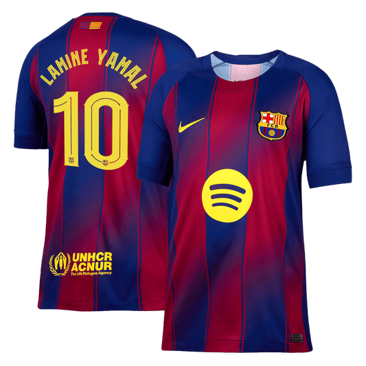 Tricouri Fotbal Barcelona LAMINE YAMAL #10 Acasă 2025/26 UCL - Premium (mărime mare)