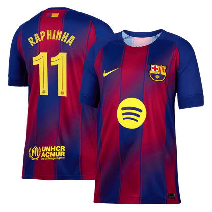 Tricouri Fotbal Barcelona RAPHINHA #11 Acasă 2025/26 - UCL