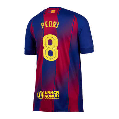Tricouri Fotbal Barcelona PEDRI #8 Acasă 2025/26 UCL - Premium