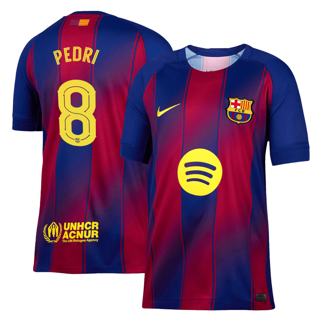 Tricouri Fotbal Barcelona PEDRI #8 Acasă 2025/26 UCL - Premium