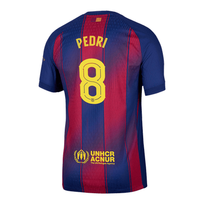 Tricouri Fotbal Barcelona PEDRI #8 Acasă 2025/26 Authentic - UCL
