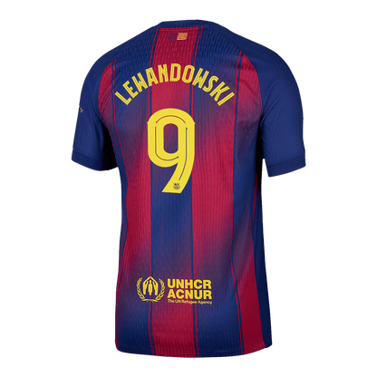 Tricouri Fotbal Barcelona LEWANDOWSKI #9 Acasă 2025/26 Authentic - UCL