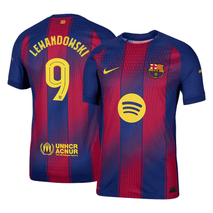 Tricouri Fotbal Barcelona LEWANDOWSKI #9 Acasă 2025/26 Authentic - UCL