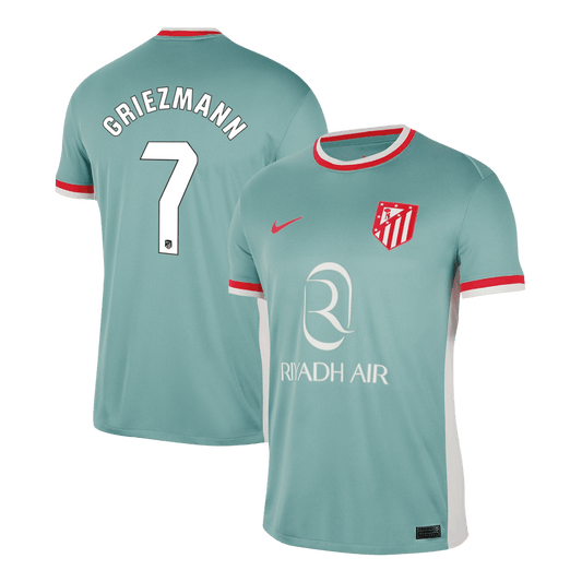 Tricouri Fotbal Atletico Madrid GRIEZMANN #7 Deplasare 2024/25 (mărime mare)