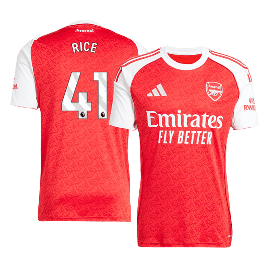 Tricouri Fotbal Arsenal RICE #41 Acasă 2025/26 - Premium