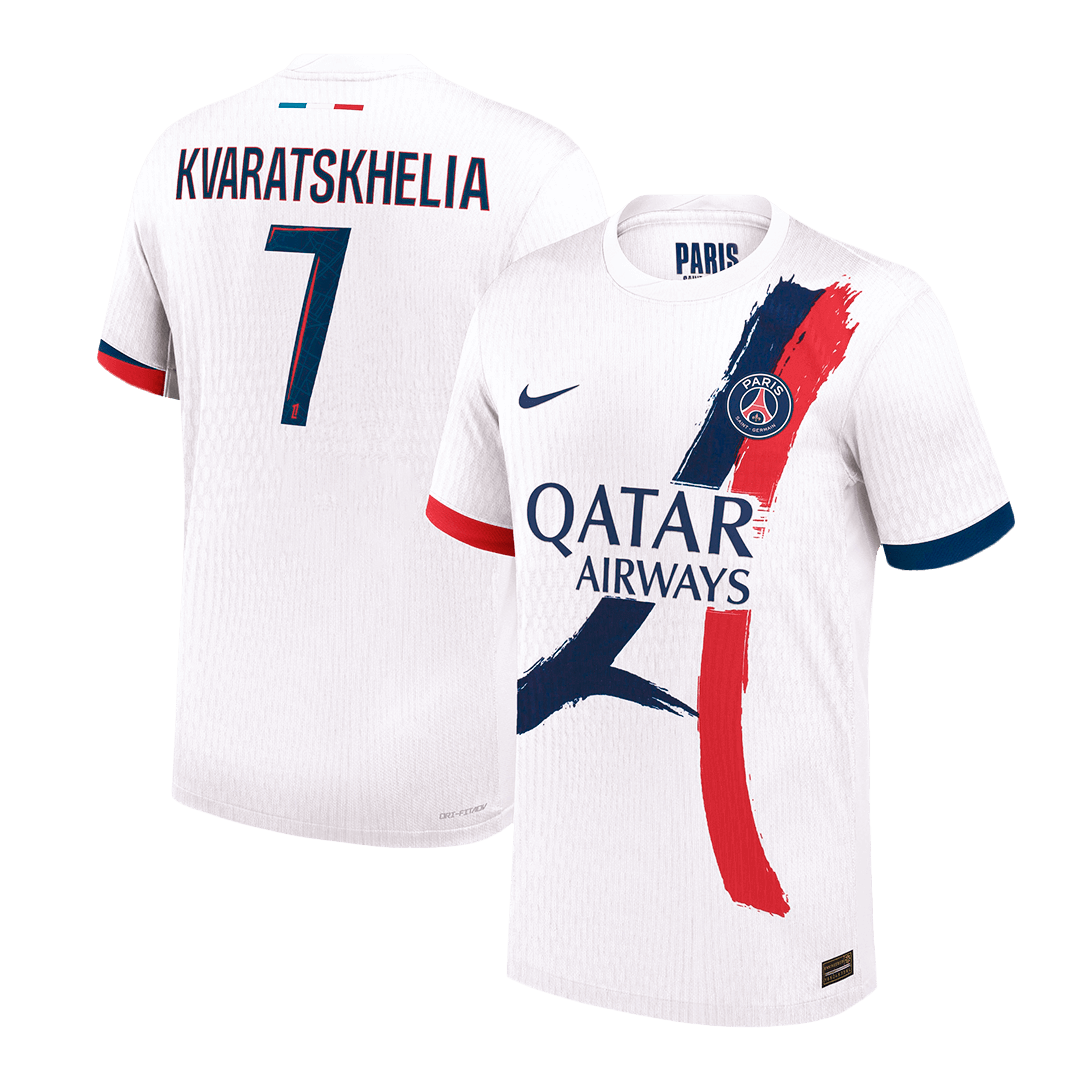Tricouri Fotbal PSG KVARATSKHELIA #7 Deplasare 2024/25 Authentic