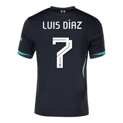 Tricouri Fotbal Liverpool LUIS DÍAZ #7 Deplasare 2024/25 UCL - Super (mărime mare)
