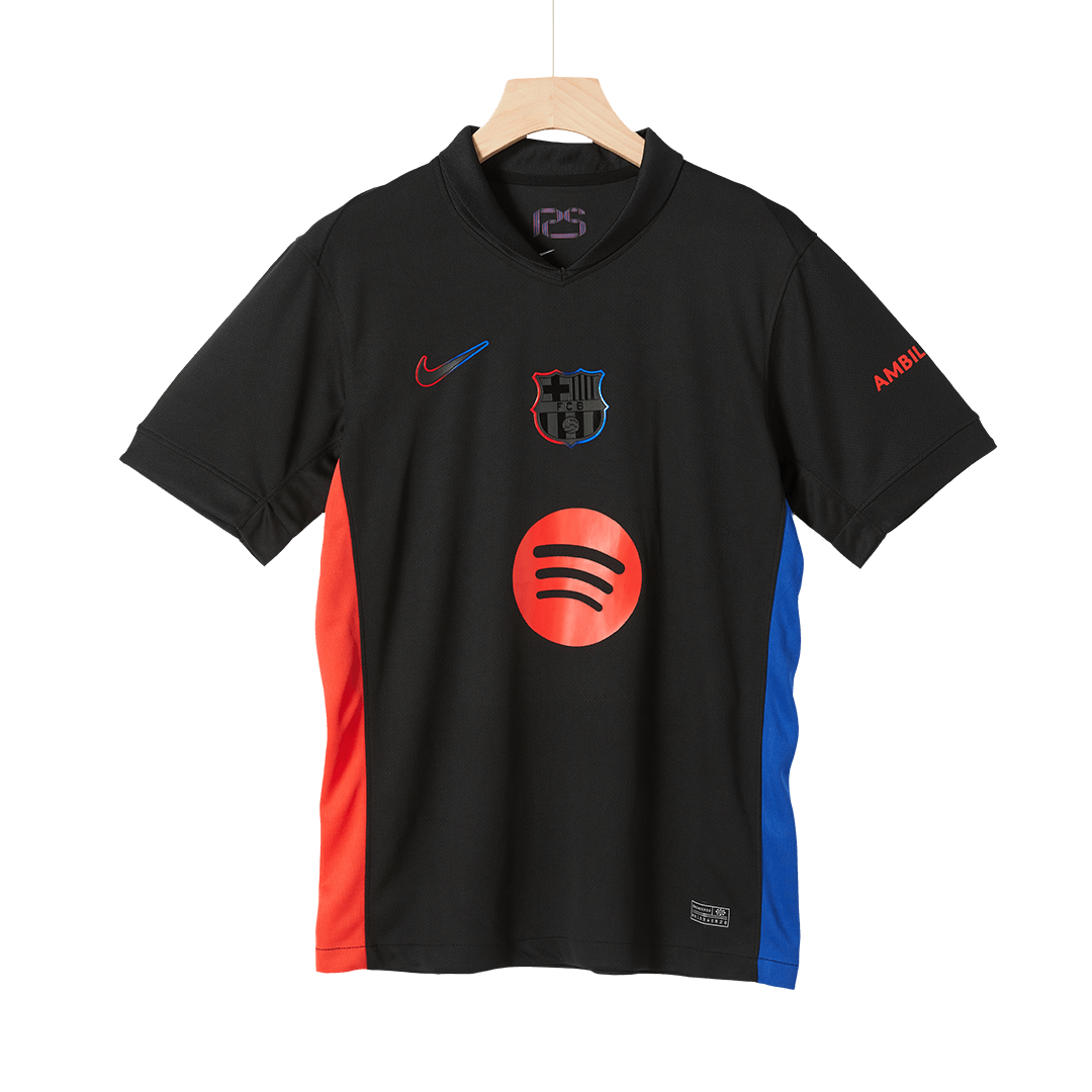 Tricouri Fotbal Barcelona Deplasare 2024/25 (Spotify Logo Without Text) (mărime mare)