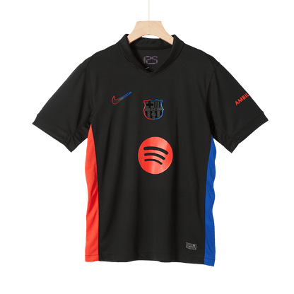 Tricouri Fotbal Barcelona Deplasare 2024/25 (Spotify Logo Without Text) (mărime mare)