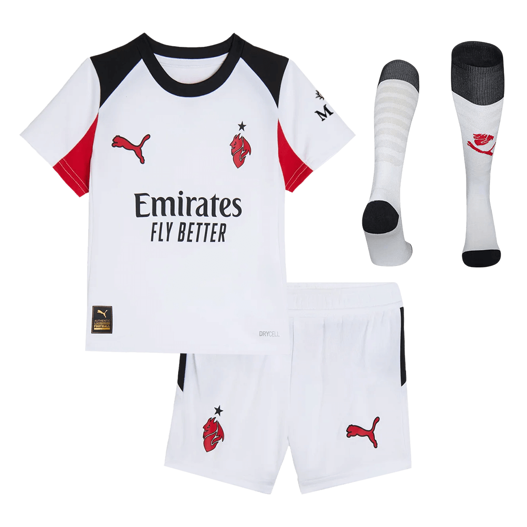 Set Tricouri Fotbal AC Milan Deplasare 2025/26 Pentru Copii
