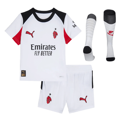 Set Tricouri Fotbal AC Milan Deplasare 2025/26 Pentru Copii